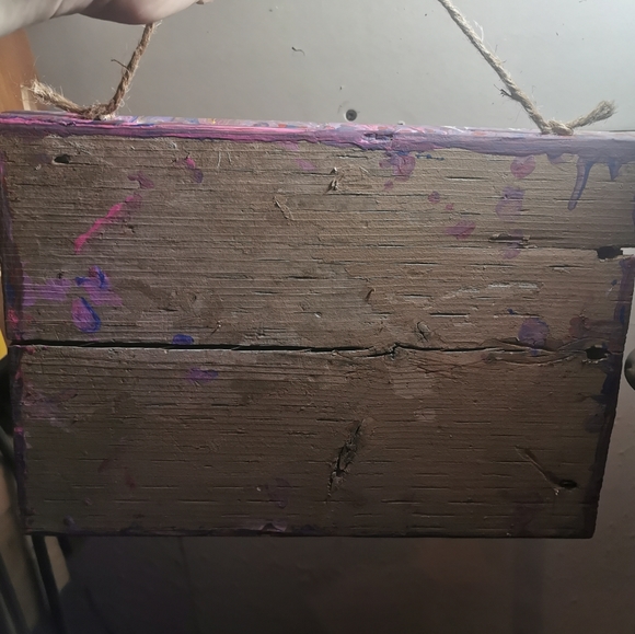 Wood Abstract Painting Blooming Sunset colors - Picture 10 of 10